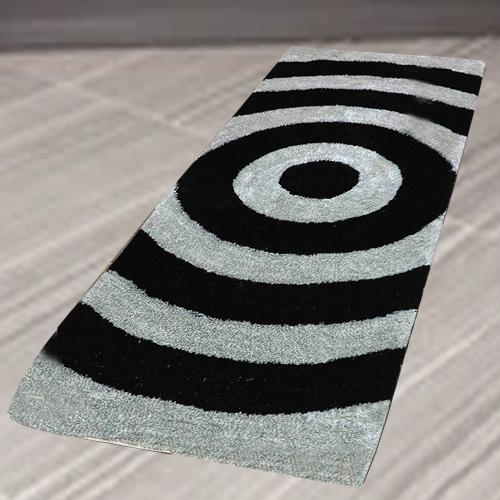 Fancy Modern Design Microfibre Polyester Shaggy Bedside Rug