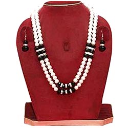 Exclusive Double Row Stone Studded Pearl Jewelry Exclusive Double Row Stone Studded Pearl Jewelry