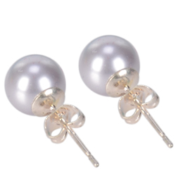 Lovely Blue Hued Pearl Tops Earring Set