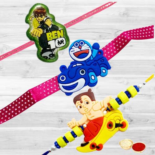 Three Rakhis for Mere Pyare Bhaiya Three Rakhis for Mere Pyare Bhaiya