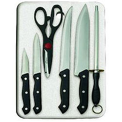 Kitchen- friendly Prestige 7 PC Knife Board Set Kitchen- friendly Prestige 7 PC Knife Board Set