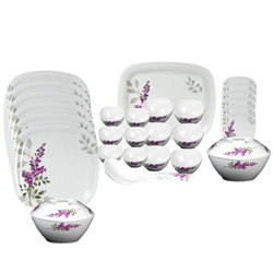 Milton 31 Pcs Melamine Square Round Dinner Set