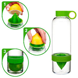 Smart Looking Citrus Zinger Juice Extractor and Water Infuser Bottle Smart Looking Citrus Zinger Juice Extractor and Water Infuser Bottle