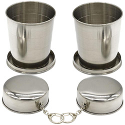Classic Stainless Steel Folding Glasses Set Classic Stainless Steel Folding Glasses Set