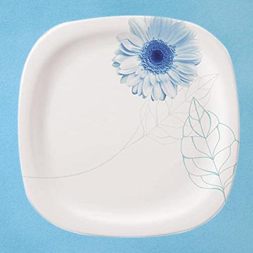 Exquisite Servewell Blue Daisy Square n Round Dinner Plates Exquisite Servewell Blue Daisy Square n Round Dinner Plates