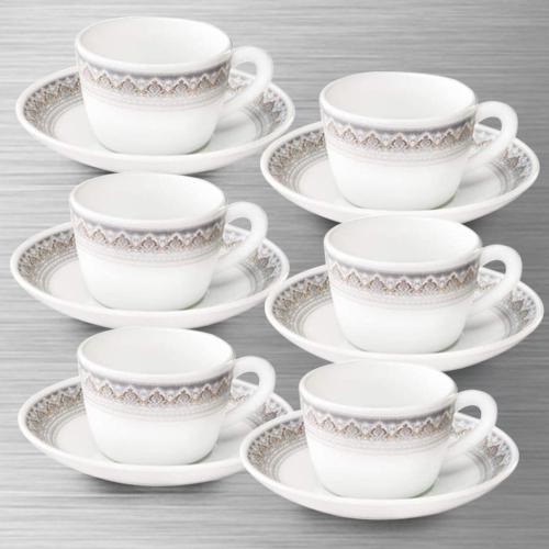 Wonderful Larah by Borosil Classic Cup and Saucer Set Wonderful Larah by Borosil Classic Cup and Saucer Set