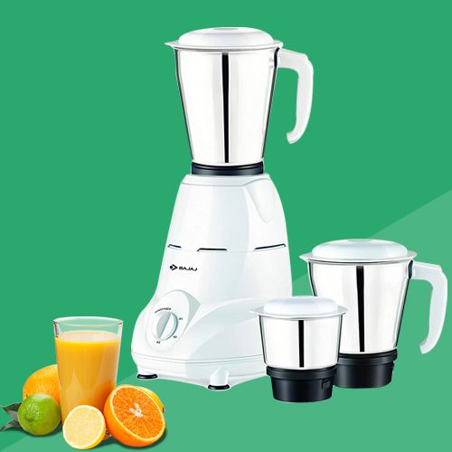 Trendsetting Bajaj 3 Jar Mixer Grinder in White Trendsetting Bajaj 3 Jar Mixer Grinder in White