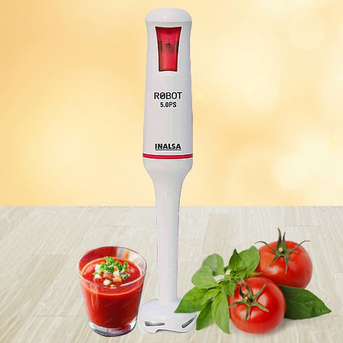 Magnificent Inalsa White n Red Hand Blender with Powerful Motor Magnificent Inalsa White n Red Hand Blender with Powerful Motor