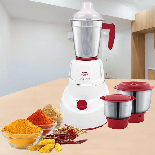 Fascinating Maharaja Whiteline 3 Jar Mixer Grinder in Red