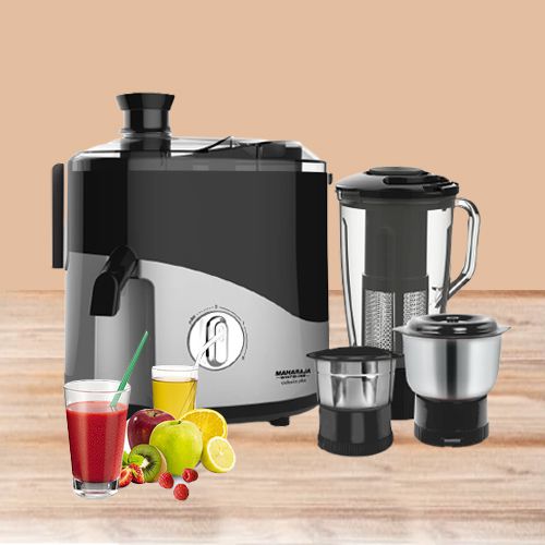 Ravishing Maharaja Whiteline 3 Jars Juicer Mixer Grinder in Black N Silver Ravishing Maharaja Whiteline 3 Jars Juicer Mixer Grinder in Black N Silver