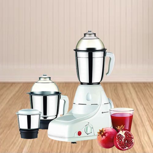 Excellent Bajaj White Color Mixer Grinder with 3 Jars Excellent Bajaj White Color Mixer Grinder with 3 Jars