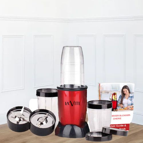 Trendsetting La Forte 3 Jar Mixer Grinder Blender in Red Trendsetting La Forte 3 Jar Mixer Grinder Blender in Red