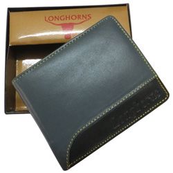 Beautifully designed black colored gents wallet from Longhorn
Beautifully designed black colored gents wallet from Longhorn