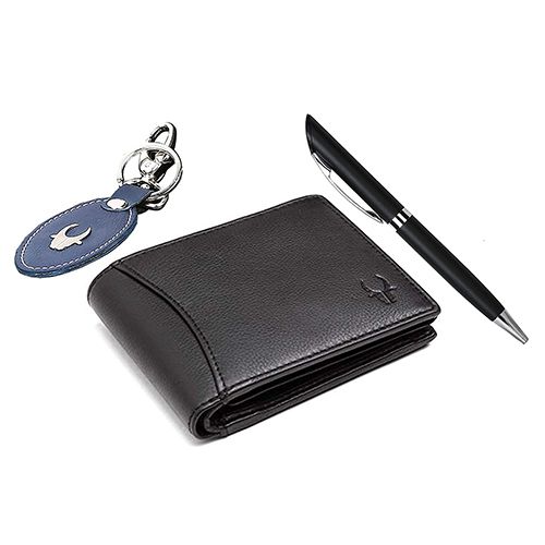 Impressive WildHorn Leather Wallet with Keychain N Pen Combo Impressive WildHorn Leather Wallet with Keychain N Pen Combo