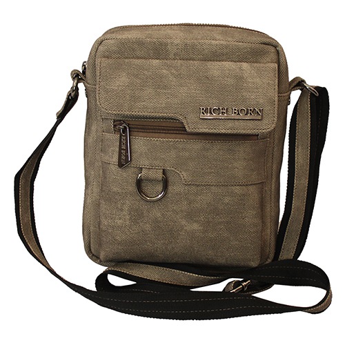 Spacious Gents Sling Bag in Khaki