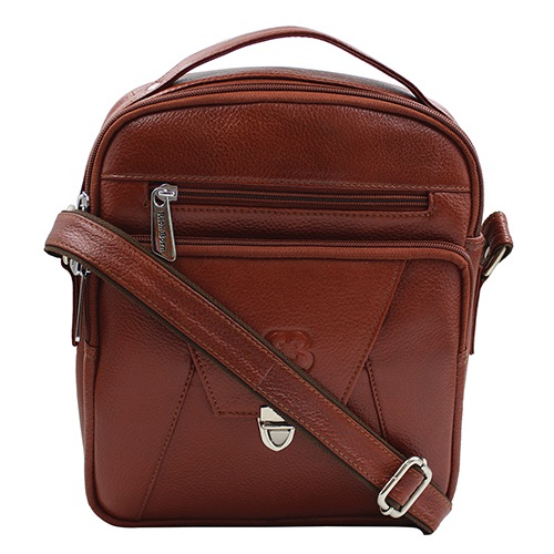 Classy Brown Pure Leather Gents Sling Classy Brown Pure Leather Gents Sling