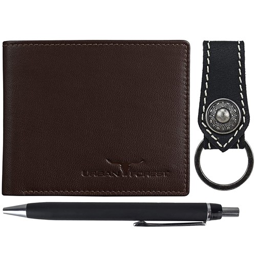 Classic Urban Forest Mens Wallet with Keyring N Pen Combo Classic Urban Forest Mens Wallet with Keyring N Pen Combo