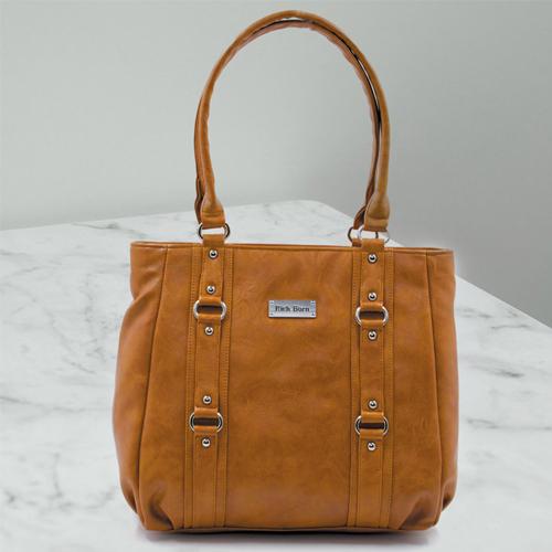 Mesmerizing Womens Leather Vanity Bag in Tan Color Mesmerizing Womens Leather Vanity Bag in Tan Color
