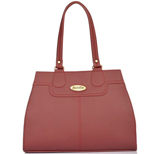 Fostelo Faux Leather Maroon Handbag For Girls