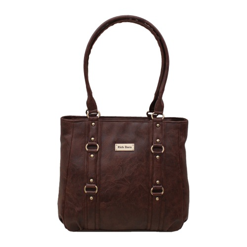 Brown Parallel Strips Ladies Vanity Bag Brown Parallel Strips Ladies Vanity Bag