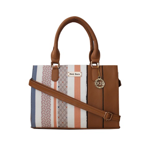Amazing Striped N Plain Combination Vanity Bag for Her Amazing Striped N Plain Combination Vanity Bag for Her