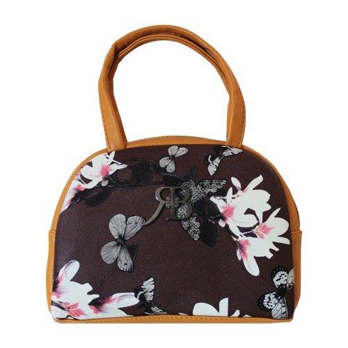 Vegan Leather Girls Bi Color Purse in Butterfly Print Vegan Leather Girls Bi Color Purse in Butterfly Print
