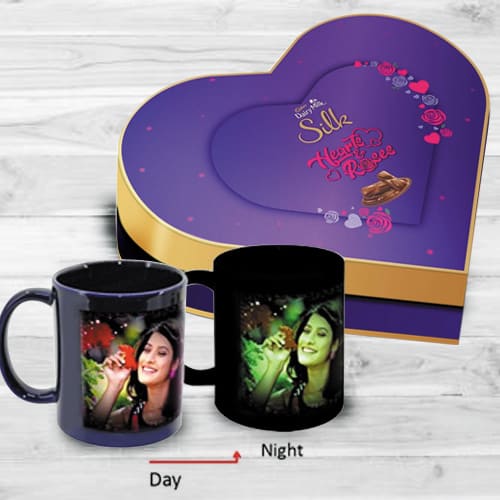 Admirable Personalized Photo Radium Mug n Heart Chocolate Box Admirable Personalized Photo Radium Mug n Heart Chocolate Box