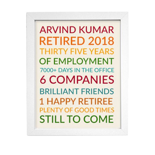 Retirement Colorful plaque