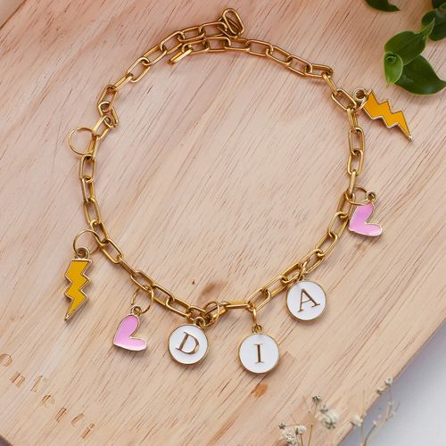 Stunning Personalized Charm Name Bracelet