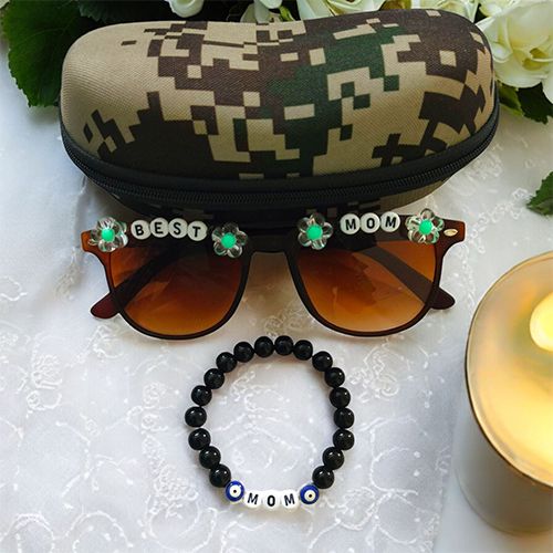 Personalized Mom Goggles N Bracelet Set Personalized Mom Goggles N Bracelet Set