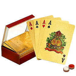 Authentic and Certified Gold Plated Playing Cards with free Roli Tilak and Chawal Authentic and Certified Gold Plated Playing Cards with free Roli Tilak and Chawal