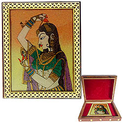 Lovely Ladies Meenakari Styled Wooden Jewellery Box Lovely Ladies Meenakari Styled Wooden Jewellery Box