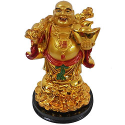 Attractive Standing Golden Laughing Budha Attractive Standing Golden Laughing Budha