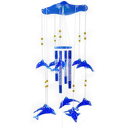 Beautiful Blue Dolphins Wind Chime Beautiful Blue Dolphins Wind Chime