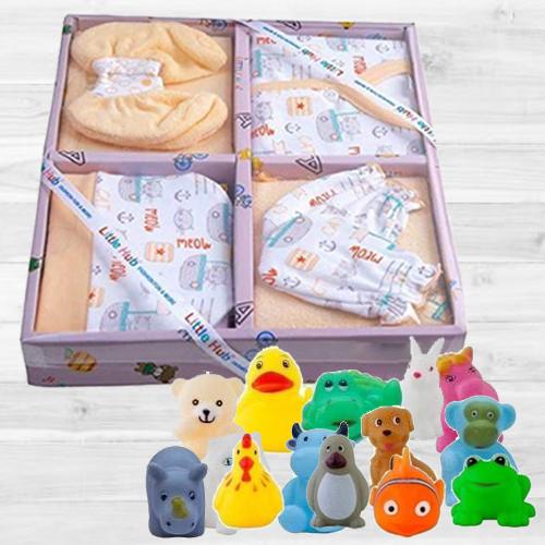 Exclusive Clothing Set N Animal Shape Bath Toy Set