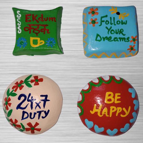 Attractive Handmade Fridge Magnets Set of 4