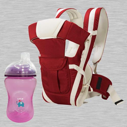 Exclusive LuvLap Jumbo Sky Sipper N Baby Carrier Cum Kangaroo Bag<br>