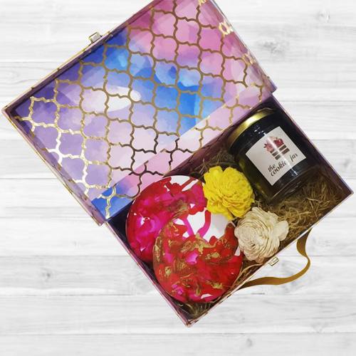 Remarkable Box of Coasters Flowers N Chocolates Jar Remarkable Box of Coasters Flowers N Chocolates Jar