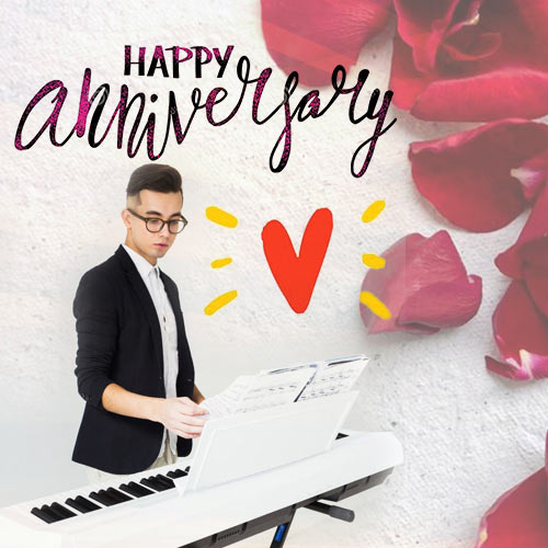 Musical Anniversary Wishes with a Keyboardist at play Musical Anniversary Wishes with a Keyboardist at play