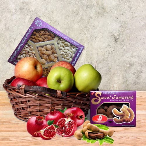 Tasty Fruit N Nut Gift Basket Tasty Fruit N Nut Gift Basket