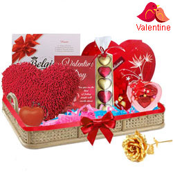 Delightful Choco Lovers Valentine Gift Basket<br><br>