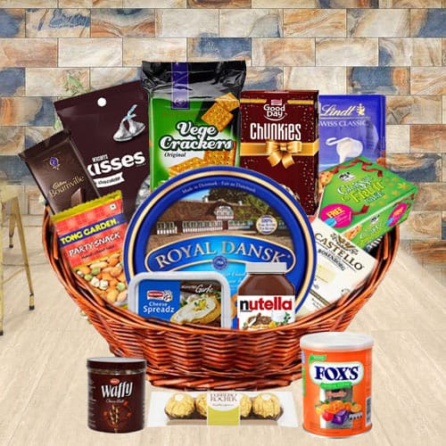 Classy Gift Basket of Assortments for Dad