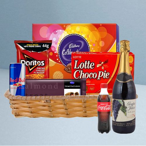 Ravishing Afternoon Delight Gift Hamper with Fruit Wine