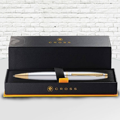 Fantastic Cross Calais Medalist Chrome and 24 KT Gold Plating Ballpoint Pen