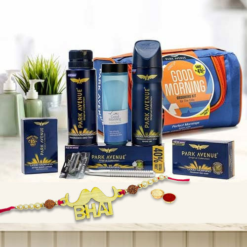 Outstanding Park Avenue Mens Grooming Set with Bhai Rakhi