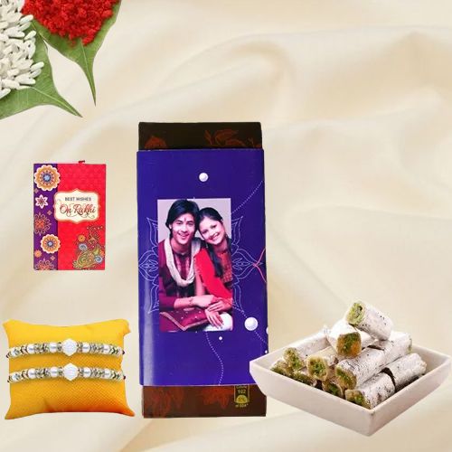 Personalized Choco Desire with Fancy Rakhi