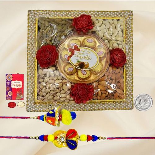 Absolute Bliss Dry Fruits for Couple Rakhi