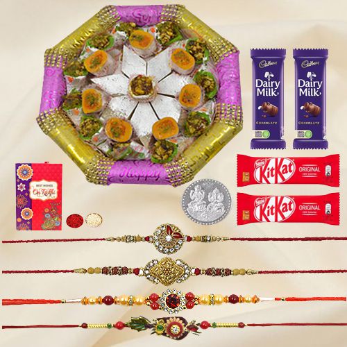 Extra Sweetness with Fancy Rakhi for Bhai