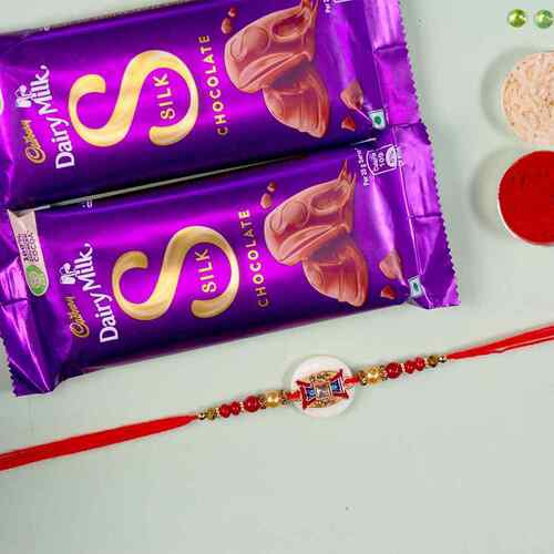 Kundan Rakhi with Chocolates
