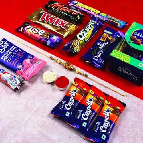 Designer Ad Rakhi with Chocolates Designer Ad Rakhi with Chocolates